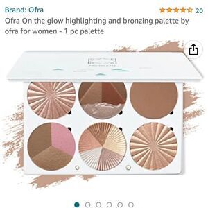 Ofra the glow full size highlighting bronzer cheeks shimmer pan palette